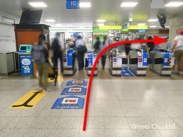 JR線 芦屋駅～芦屋大丸従業員通用口（従業員入口）までの経路画像1［日星株式会社］