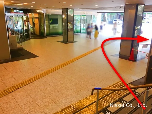 JR線 芦屋駅～芦屋大丸従業員通用口（従業員入口）までの経路画像3［日星株式会社］