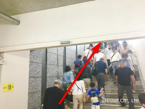 Osaka Metro谷町線 東梅田駅～梅田大丸従業員通用口（従業員入口）までの経路画像7［日星株式会社］