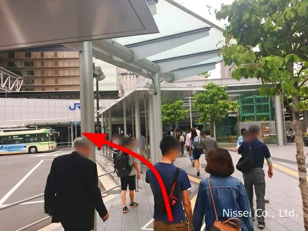 Osaka Metro谷町線 東梅田駅～梅田大丸従業員通用口（従業員入口）までの経路画像9［日星株式会社］