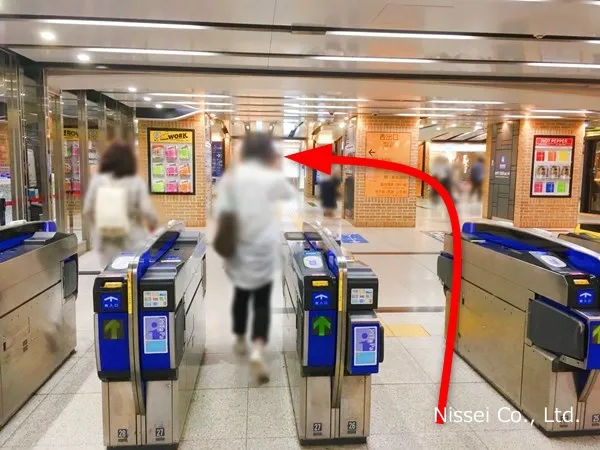 阪神線 神戸三宮駅～神戸阪急従業員通用口（従業員入口）までの経路画像1［日星株式会社］