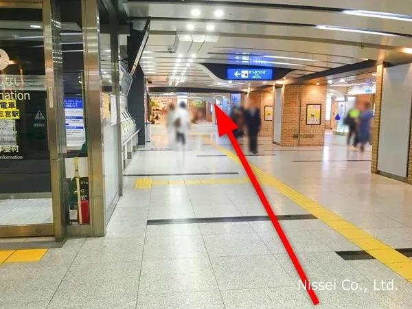 阪神線 神戸三宮駅～神戸阪急従業員通用口（従業員入口）までの経路画像2［日星株式会社］