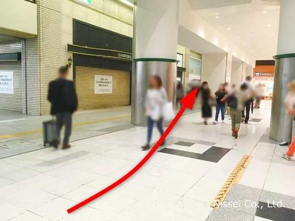 JR線 三ノ宮駅～神戸阪急従業員通用口（従業員入口）までの経路画像3［日星株式会社］