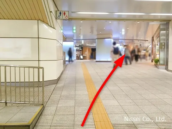 神戸市営地下鉄 三宮駅～神戸阪急従業員通用口（従業員入口）までの経路画像4［日星株式会社］