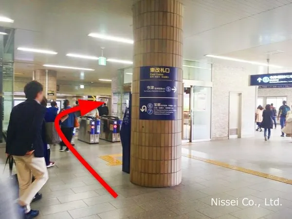 阪急 西宮北口駅～西宮阪急（阪急西宮ガーデンズ）従業員通用口（従業員入口）までの経路画像1［日星株式会社］