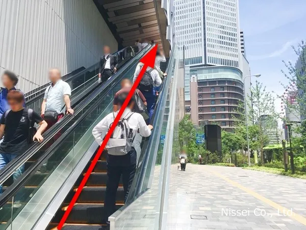 阪神線 大阪梅田駅～梅田阪神従業員通用口（従業員入口）までの経路画像7［日星株式会社］