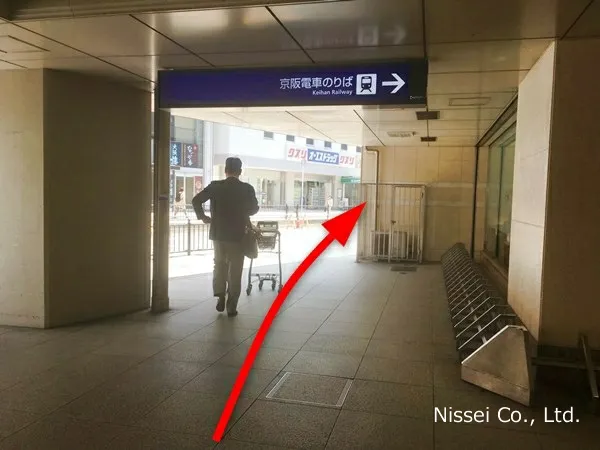 京阪線 枚方市駅～枚方京阪従業員通用口（従業員入口）までの経路画像4［日星株式会社］