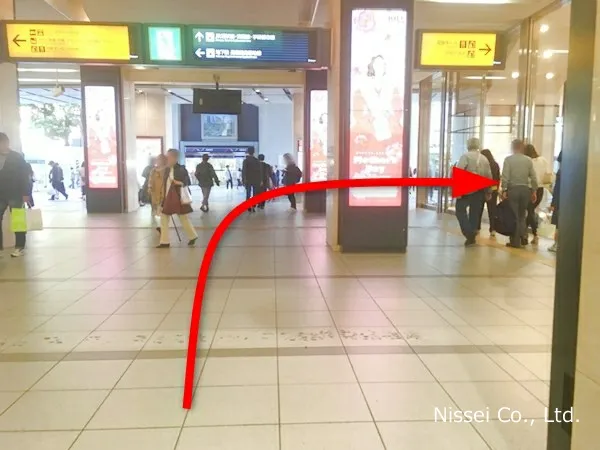 京阪本線 京橋駅～京橋京阪従業員通用口（従業員入口）までの経路画像1［日星株式会社］