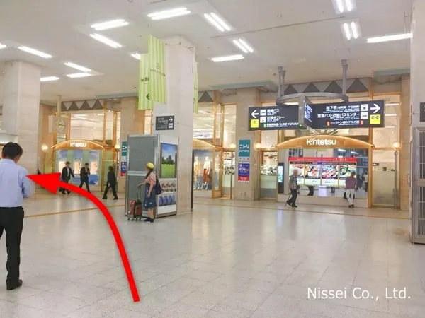 近鉄線 大阪上本町駅～近鉄百貨店 上本町店までの経路画像1［日星株式会社］