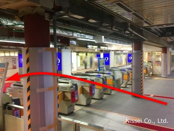 Osaka Metro御堂筋線 梅田駅～ルクアイーレ従業員通用口（従業員入口）までの経路画像1［日星株式会社］