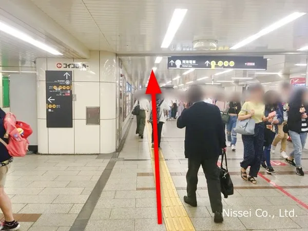 JR線 難波駅～大阪タカシマヤ従業員通用口（従業員入口）までの経路画像10［日星株式会社］