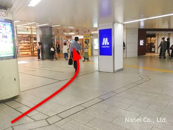 JR線 難波駅～大阪タカシマヤ従業員通用口（従業員入口）までの経路画像11［日星株式会社］