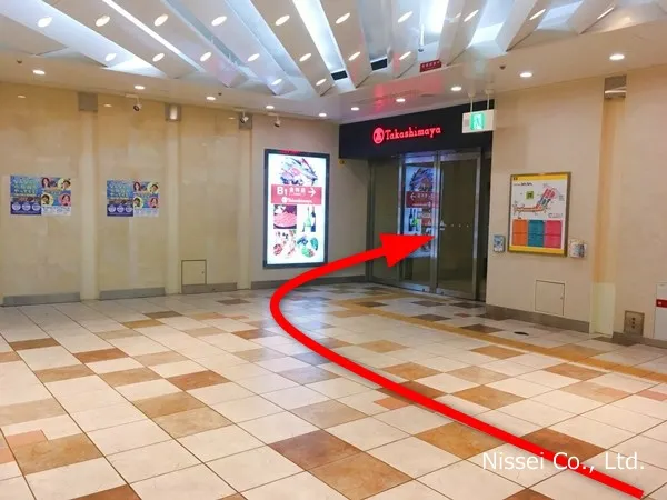 JR線 難波駅～大阪タカシマヤ従業員通用口（従業員入口）までの経路画像14［日星株式会社］