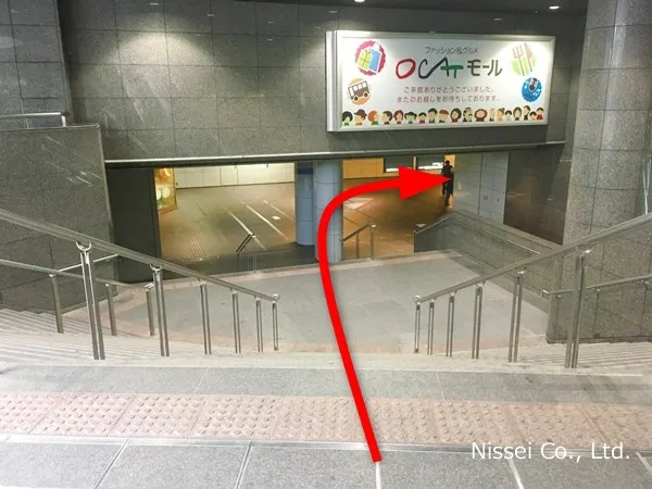 JR線 難波駅～大阪タカシマヤ従業員通用口（従業員入口）までの経路画像3［日星株式会社］