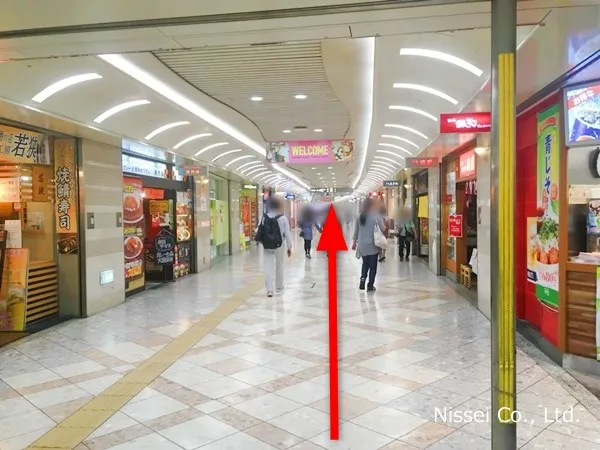 JR線 難波駅～大阪タカシマヤ従業員通用口（従業員入口）までの経路画像7［日星株式会社］