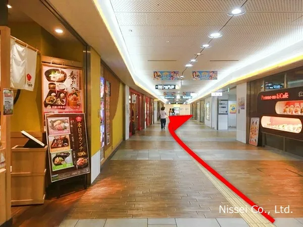 Osaka Metro御堂筋線 難波駅～大阪タカシマヤ従業員通用口（従業員入口）までの経路画像5［日星株式会社］