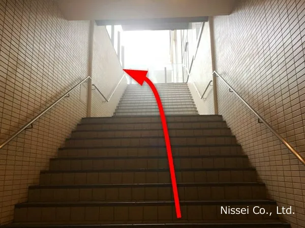 Osaka Metro御堂筋線 難波駅～大阪タカシマヤ従業員通用口（従業員入口）までの経路画像7［日星株式会社］